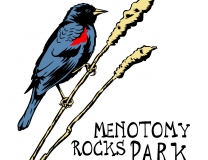 Friends of Menotomy Rocks Park bird logo