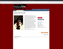 HeavyInk graphic novel title browser page mockup