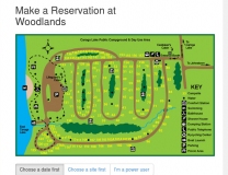 Recreation Resource Management home page, navigation toggled