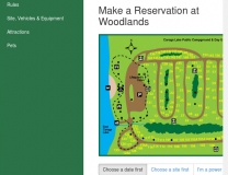 Recreation Resource Management home page, navigation untoggled